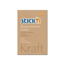 STICK'N Notitieblok 51x76mm kraft/pk6 STICK'N Notitieblok 51x76mm kraft/pk6