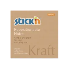STICK'N Notitieblok 76x76mm kraft/pk6 STICK'N Notitieblok 76x76mm kraft/pk6