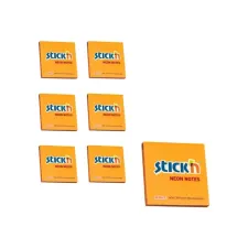 STICK'N Notitieblok 76x76mm neonor/pk6 STICK'N Notitieblok 76x76mm neonor/pk6