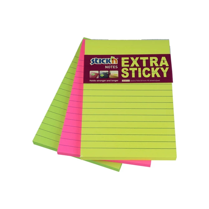 Stickn Notitieblok SS 102x152mm lijn/p3 (3 blokken x 100 vellen)