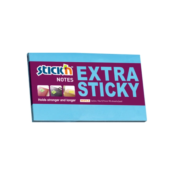 Notitieblok Stickn SS 76x127mm blauw/p6