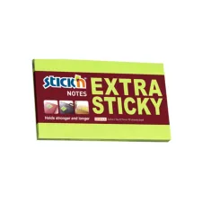 STICK'N Notitieblok SS 76x127mm groen/p6 STICK'N Notitieblok SS 76x127mm groen/p6