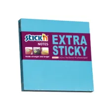 STICK'N Notitieblok SS 76x76mm blauw/pk6 STICK'N Notitieblok SS 76x76mm blauw/pk6