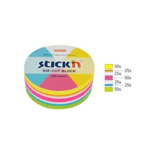 STICK'N Notitieblok cirkel 65mm neon STICK'N Notitieblok cirkel 65mm neon