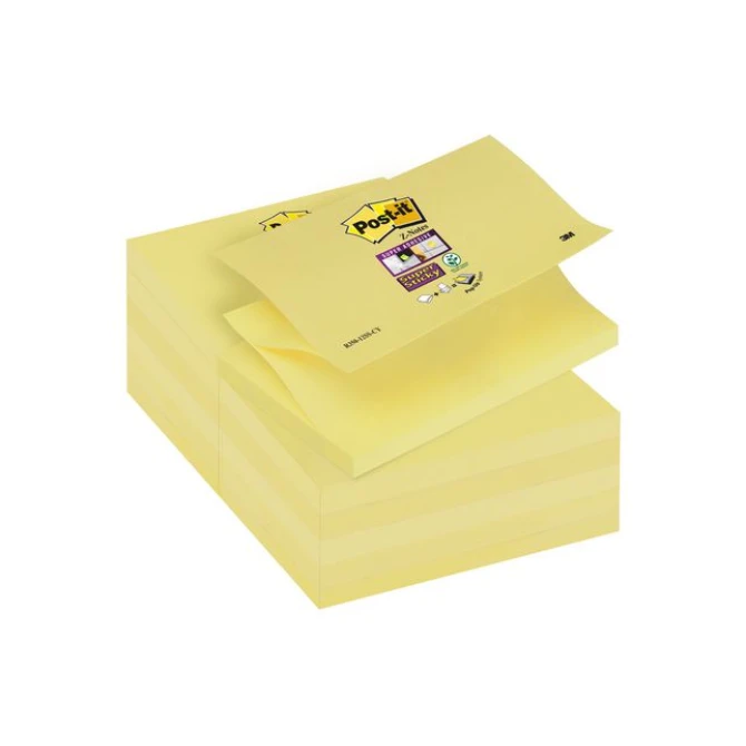 POST-IT Notitieblok Z-Notes Super Sticky 76x127mm geel (pak 12 stuks)