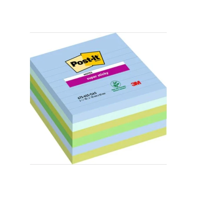 Super Sticky POST-IT Notes Oasis Colour Collection Gelijnd 101 x 101 mm