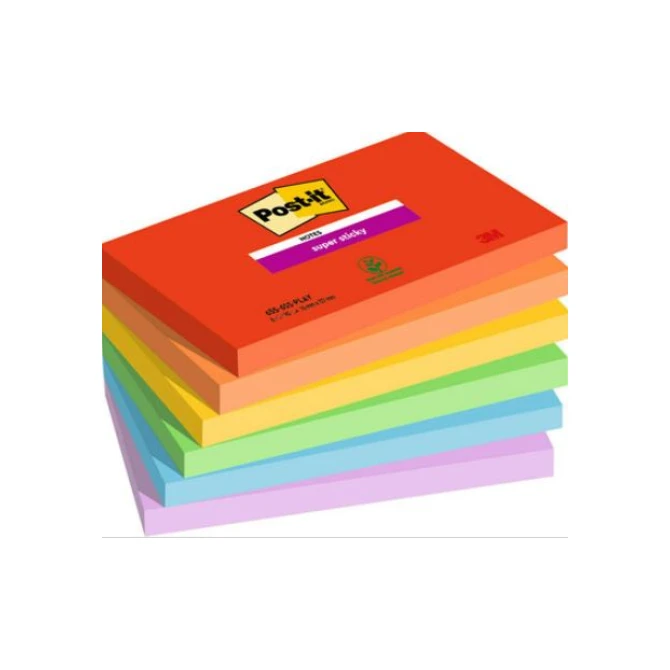 Super Sticky POST-IT Notes Playful Colour Collection 76 x 127 mm