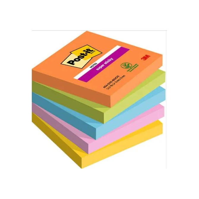 Super Sticky POST-IT Notes Boost Colour Collection 76 x 76 mm