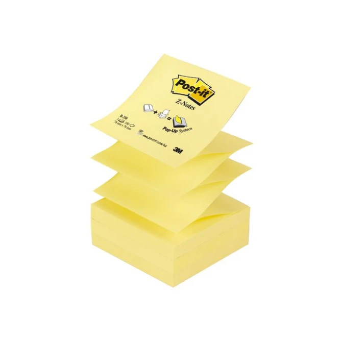 Post-it Z-Notes Canary Yellow 76 x 76 mm (pak 12 blokken) Post-it Z-Notes Canary Yellow 76 x 76 mm (pak 12 blokken)