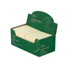 Notitieblok recycled 76x76mm geel/p12 Notitieblok recycled 76x76mm geel/p12