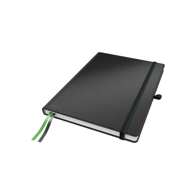 Notitieboek LEITZ compl A4 ruit 80v zw