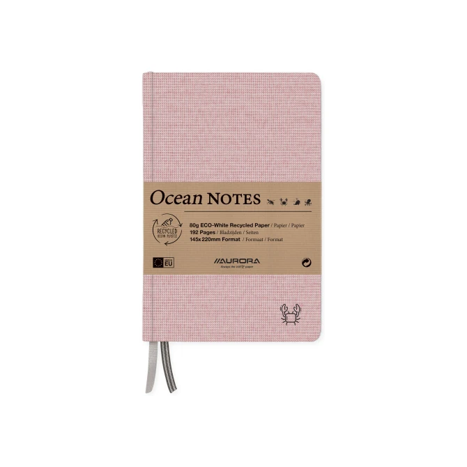 Notitieboek Ocean linnen A5 lijn rood