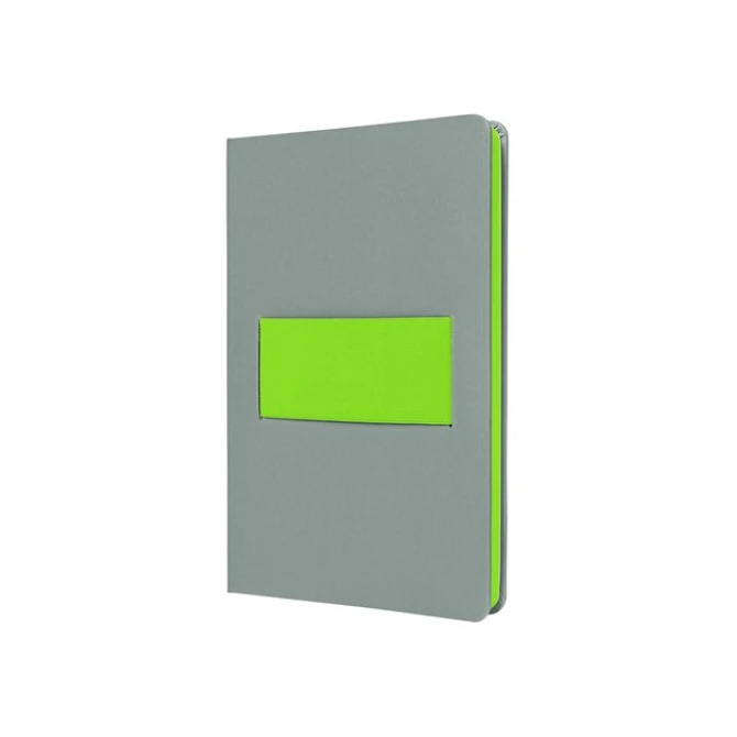 SIGEL Notitieboek A5 lijn 80g grijs/lime SIGEL Notitieboek A5 lijn 80g grijs/lime