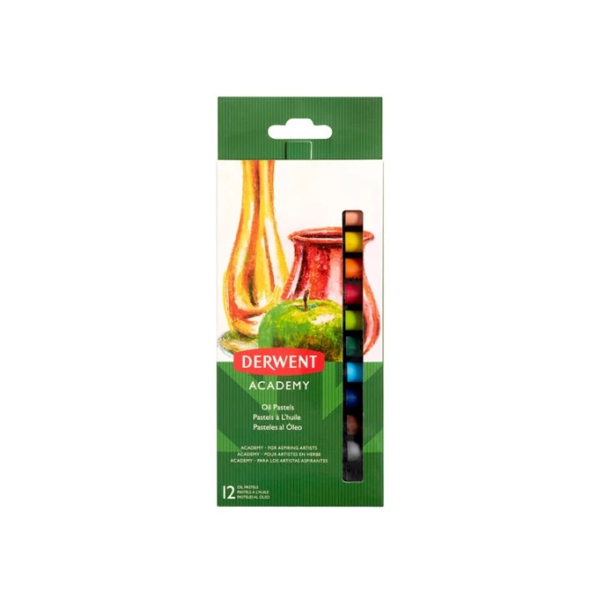 Oliepastelkrijt Derwent Academy (12 stuks)