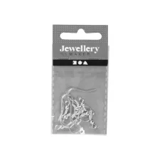 Creotime Oorbelhaak Frans L18mm verzilverd/pk10 (pak 10 stuks)