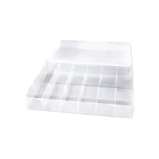 Opbergdoos Folia 17 vakken transparant