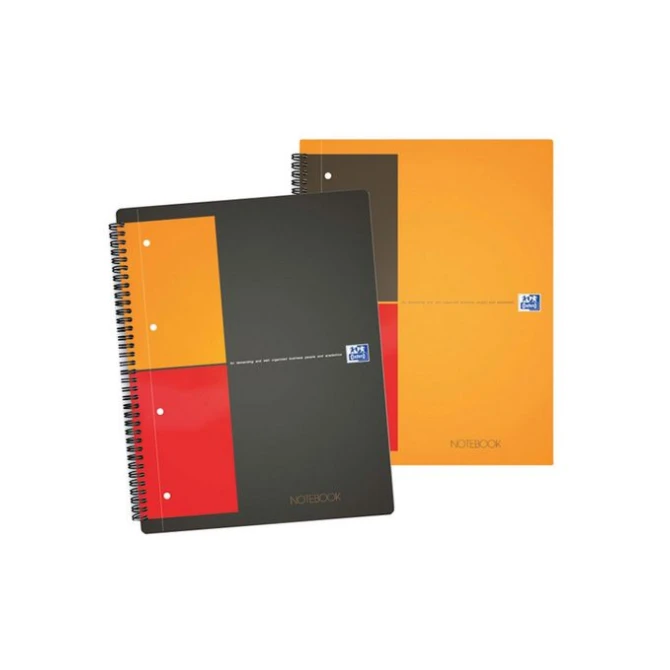 OXFORD International Notitieboek A4+ Gelinieerd 4-gaats Oranje (pak 5 stuks) OXFORD International Notitieboek A4+ Gelinieerd 4-gaats Oranje (pak 5 stuks)