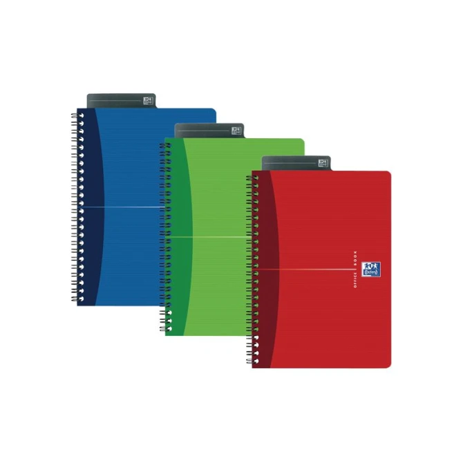 OXFORD Office Essentials Spiraalblok A4+ Gelinieerd 4-gaats Assorti (pak 5 x 90 vel) OXFORD Office Essentials Spiraalblok A4+ Gelinieerd 4-gaats Assorti (pak 5 x 90 vel)
