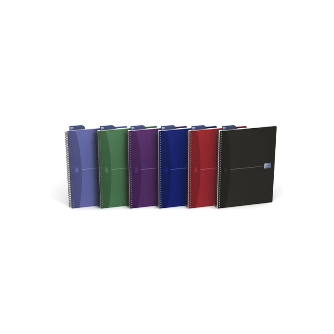 OXFORD Office Essentials Spiraalblok A4 Gelinieerd Assorti (pak 5 stuks) OXFORD Office Essentials Spiraalblok A4 Gelinieerd Assorti (pak 5 stuks)
