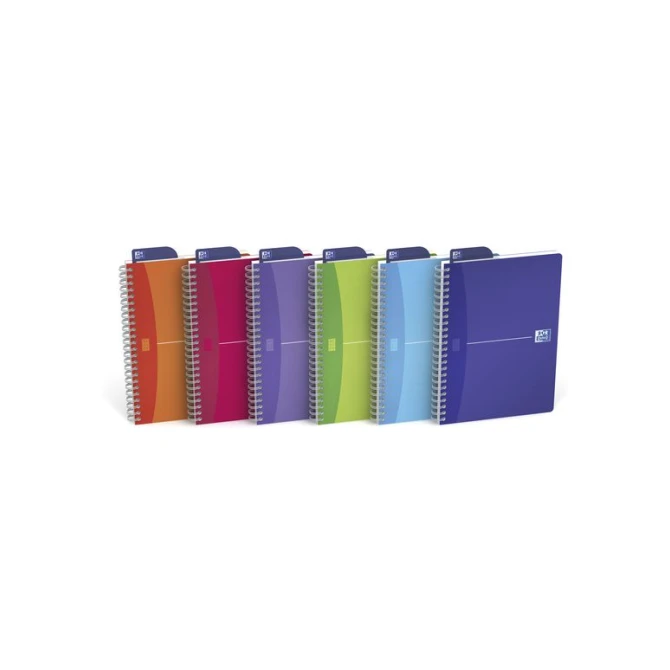 OXFORD Office MyColours Spiraalblok A5 Geruit 5 mm Blauw (pak 5 stuks)