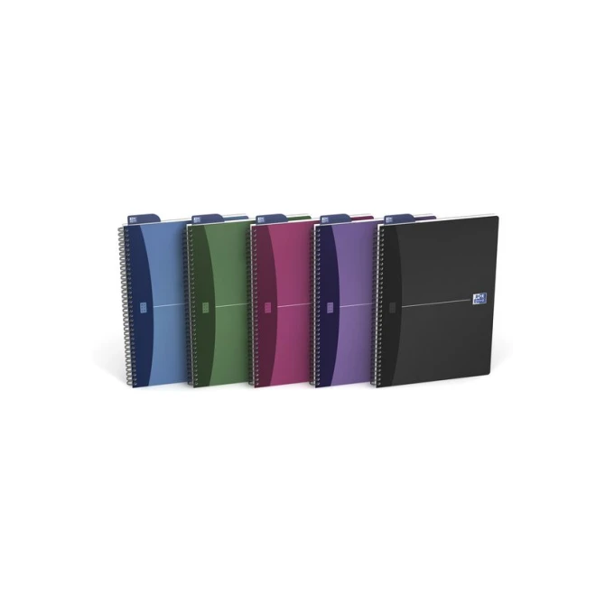 OXFORD Office Urban Mix Spiraalblok A4 Geruit 5 mm Assorti (pak 5 stuks)