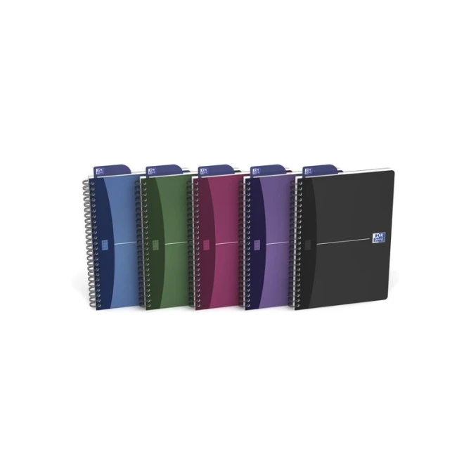 OXFORD Office Urban Mix Spiraalblok A5 Geruit 5 mm Assorti (pak 5 stuks)