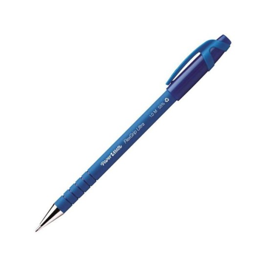 PAPERMATE Balpen Flexgrip Ultra stick 10 mm blauw (pak 12 stuks)