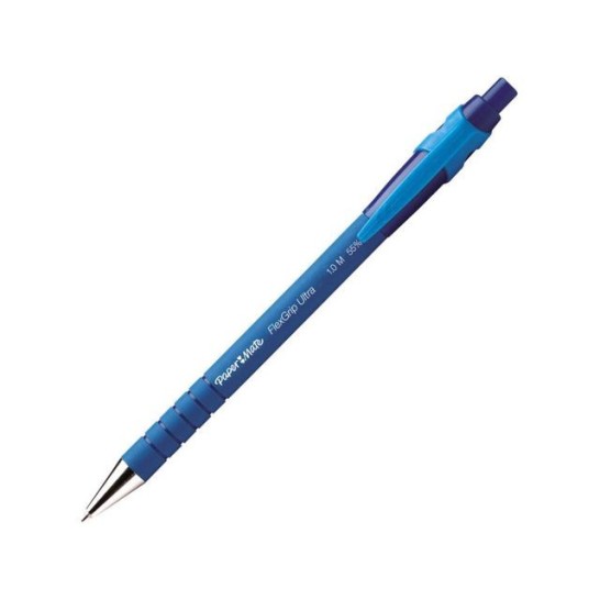 PAPERMATE FlexGrip Ultra Balpen Medium Punt 1 mm Blauw (pak 12 stuks)