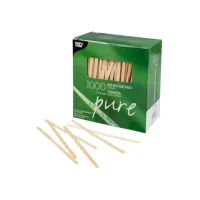 PAPSTAR Houten Roerstaafjes 140 x 5 mm (pak 1000 stuks)