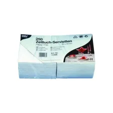 PAPSTAR Papieren Servetten 33 x 33 cm 2 Laags 1/4 Vouw Wit (doos 4 x 250 stuks)