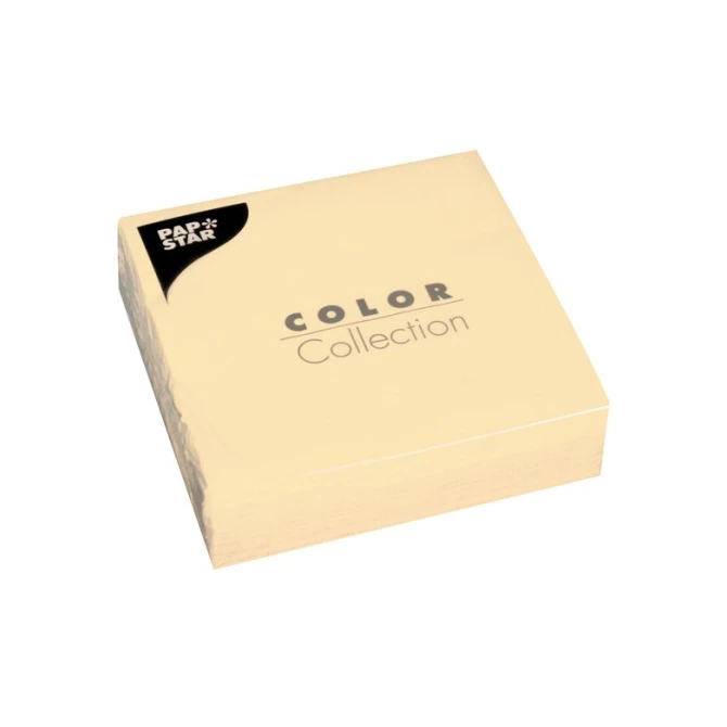 PAPSTAR Papieren Servetten 33 x 33 cm 3 Laags 1/4 Vouw Crème (doos 14 x 50 stuks) PAPSTAR Papieren Servetten 33 x 33 cm 3 Laags 1/4 Vouw Crème (doos 14 x 50 stuks)