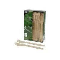 PAPSTAR Pure Houten Vork 165 mm (pak 100 stuks) PAPSTAR Pure Houten Vork 165 mm (pak 100 stuks)
