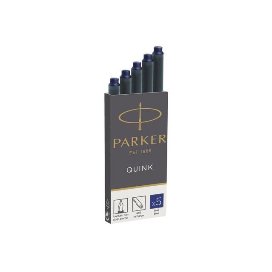 PARKER Quink Vulpen Inktpatroon Blauw (pak 5 stuks)