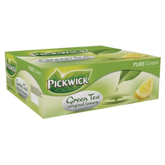 PICKWICK Kruidenthee grootverpakking Groene thee original lemon (pak 100 stuks)