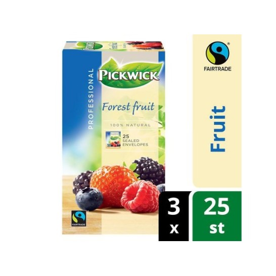 PICKWICK Professional Forest Fruit / Bosvruchten Theezakjes 38 g (pak 75 stuks)
