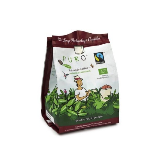 PURO Lungo Archipelago Koffiecapsules Fairtrade Biologisch (doos 12 x 10 stuks)