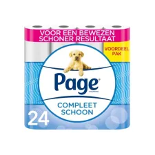 Page Compleet Schoon toiletpapier 2-laags (pak 24 rollen) Page Compleet Schoon toiletpapier 2-laags (pak 24 rollen)