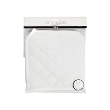 Creotime Pannenlappen. afm 20x20 cm. 145 g/m2 wit (pak 4 stuks)