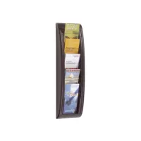 Paperflow Wand folderrek 1/3 A4 staand 5 vakken h 65 x b 18 x d 95 cm zwart Paperflow Wand folderrek 1/3 A4 staand 5 vakken h 65 x b 18 x d 95 cm zwart
