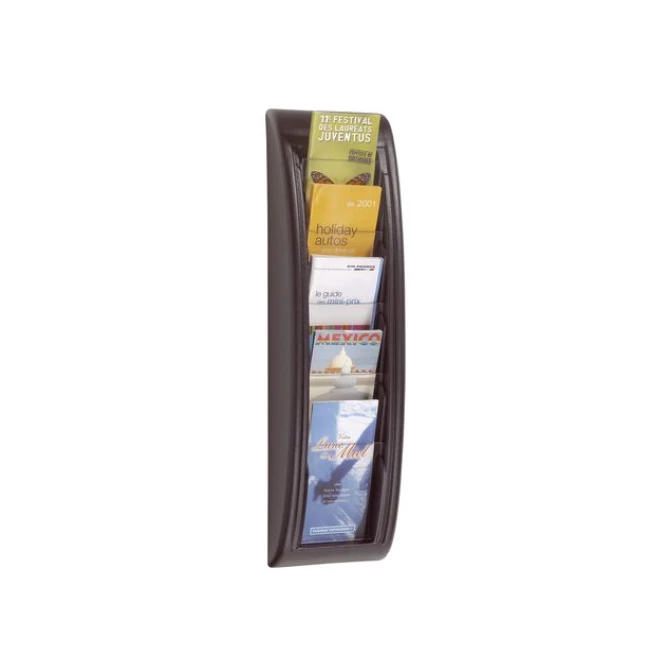 Paperflow Wand folderrek 1/3 A4 staand 5 vakken h 65 x b 18 x d 95 cm zwart Paperflow Wand folderrek 1/3 A4 staand 5 vakken h 65 x b 18 x d 95 cm zwart
