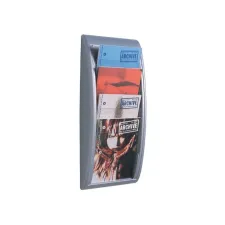 Paperflow Wand folderrek A4 staand 4 vakken h 65 x b 29 x d 95 cm zilver Paperflow Wand folderrek A4 staand 4 vakken h 65 x b 29 x d 95 cm zilver