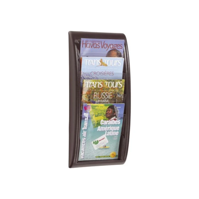 Paperflow Wand folderrek A4 staand 4 vakken h 65 x b 29 x d 95 cm zwart Paperflow Wand folderrek A4 staand 4 vakken h 65 x b 29 x d 95 cm zwart