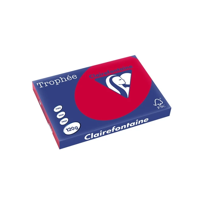 Papier CF A3 120g kersenrood/pk250v