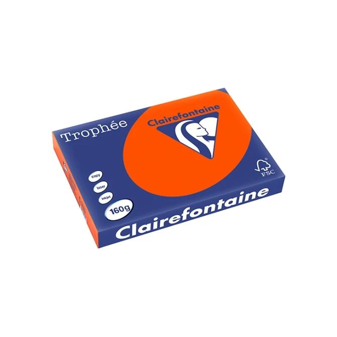 Papier CF A3 160g kardinaalrood/pk250v