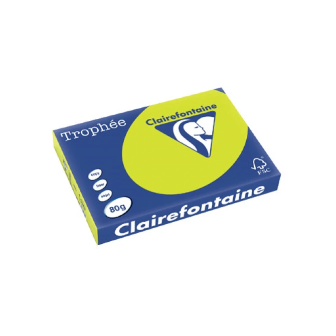 Papier CF A3 80g fluor groen (50 stuks)0v