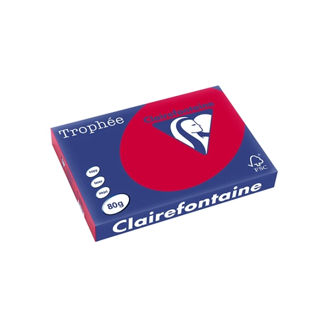 Papier CF A3 80g kersenrood (50 stuks)0v