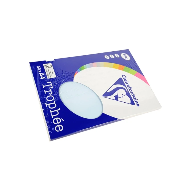 Papier CF A4 160g azuurblauw (50 stuks)v