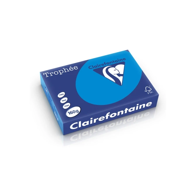 Papier CF A4 160g caribbean blauw/pk250v