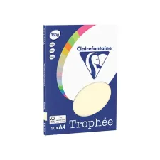 Clairefontaine gekleurd papier A4 160g creme (50 vel) Clairefontaine gekleurd papier A4 160g creme (50 vel)