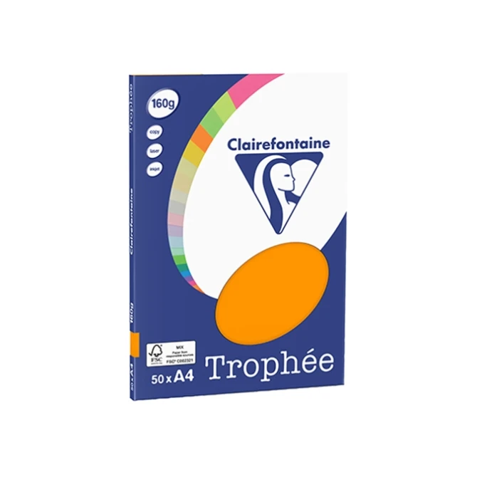 Papier CF A4 160g fel oranje (50 stuks)v